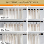 MYSKY HOME Linen Sliding Glass Door Curtains - Image 2