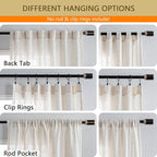 MYSKY HOME Linen Curtains 95 Inches Long - Image 2