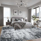 10x12 Area Rug Living Room Rug: Washable Modern Abstract Soft Thin Rug Indoor - Image 3
