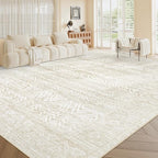 Living Room Rugs 10x14: Washable Moroccan Geometric Boho Rug Farmhouse Non Slip - Image 2