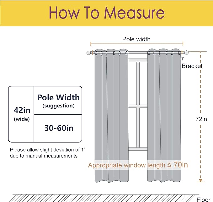 NICETOWN Window Treatment Blackout Curtain Panels, Home Décor Thermal Insulated - Image 5