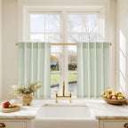 RYB HOME Linen Kitchen Striped Curtains - Image 8