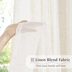 FMFUNCTEX Linen Sheer Pinch Pleated Curtains - Image 5