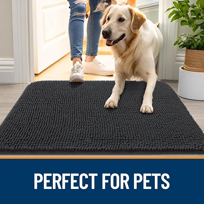 OLANLY Dog Door Mat for Muddy Paws 59x24, Absorbs Moisture and Dirt, Absorbent - Image 6