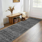 Washable Runner Rug 2'6''x14'Moroccan- Non Slip Hallway Rugs Rubber Backing - Image 5