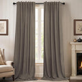 Chocolate Brown Curtains for Living Room 84 Inch Length 2 Panels Set Light by Pitalk