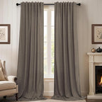 Chocolate Brown Curtains for Living Room 84 Inch Length 2 Panels Set Light by Pitalk