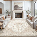 AMADA HOMEFURNISHING 8x10 Washable Area Rug, Low-Profile Large Area Rug by AMADAHOMEFURNISHING