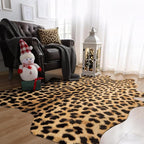 AROGAN Premium Leopard Print Rug 5.2x6.2 Feet, Machine Washable Faux Fur - Image 4