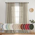 MIULEE Oatmeal Linen Curtains 108 Inch Long 2 Panels by MIULEE
