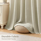 IVAPUPU Linen Pinch Pleated 84 Inch Curtains - Image 9