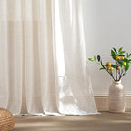 RYB HOME Sheer Linen Curtains Extra Long Light Airy Privacy Protected High - Image 4