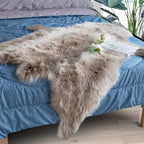 Carvapet Soft Fur Rugs Fake Reindeer Hide Area Rug Fluffy Faux Fur Carpet - Image 5