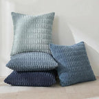 Fancy Homi Set of 4 Blue Boho Decorative Throw Pillow Covers 28x28 Inch - Image 2
