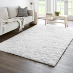 Ophanie 6x9 White Rugs for Living Room, Large Fluffy Shag Fuzzy Plush Soft - Image 5