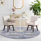 KOZYFLY Modern Abstract Round Washable Rug 5Ft, Non-Slip Soft Kitchen Bathroom - Image 3