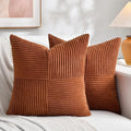 Fancy Homi 2 Packs Rust Boho Decorative Throw Pillow Covers 18x18 Inch by Fancy+Homi