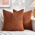Fancy Homi 2 Packs Rust Euro Decorative Throw Pillow Covers 28x28 Inch by Fancy+Homi