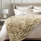 Ultra Soft Cozy Faux Fur Throw Blanket, Fuzzy Plush Thick Bubble Blanket - Image 6