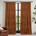 RYB HOME Orange Velvet Curtains 102 inches by RYBHOME