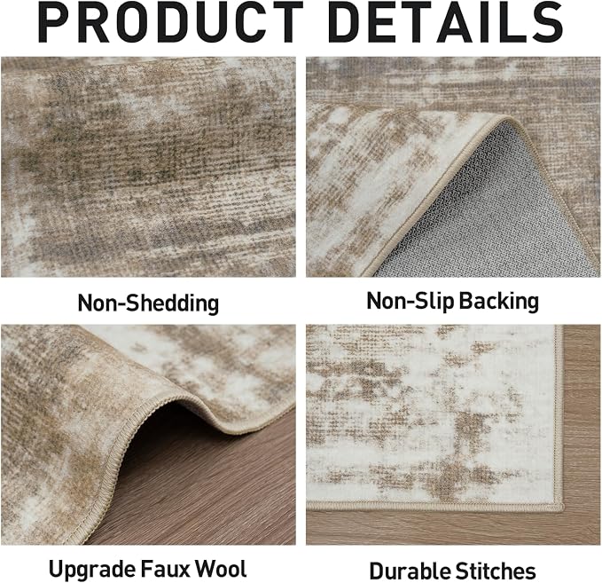 6x9 Area Rugs Washable Rug: Large Modern Abstract Living Room Rug Soft - Image 5