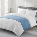 BOURINA Blue Throw Blanket 50 x90 Inches Throw Textured Solid Soft Sofa Throw by BOURINA
