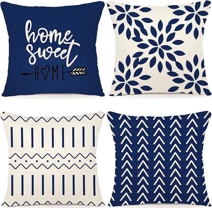 YCOLL Pillow Covers 20x20 Set of 4, Modern Sofa Throw Pillow Cover, Decorative by PillowCoversExpert