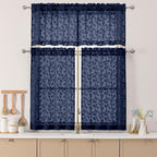 Chyhomenyc Navy Blue Sheer Valances - Image 2