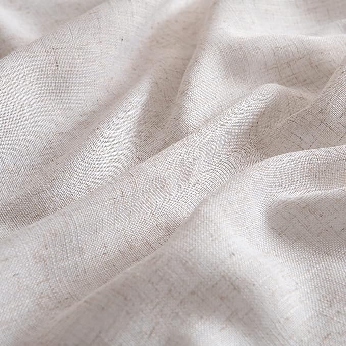 MIULEE Farmhouse Kitchen Curtains 30 Inch Length 2 Panels, Soft Thick Linen - Image 6