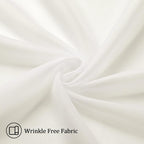 Aiyufeng Ivory Kitchen Sheer Curtains 63 inch Length 2 Panels, Rod Pocket Light - Image 9