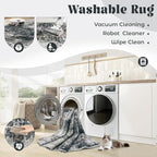 6x9 Area Rugs for Living Room, Washable Modern Abstract Large Area Rug Neutral - Image 2