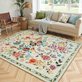Rugflix 5x7 Washable Area Rug for Living Room, Soft Non Slip Low Pile Carpet by RugflixAreaRugs