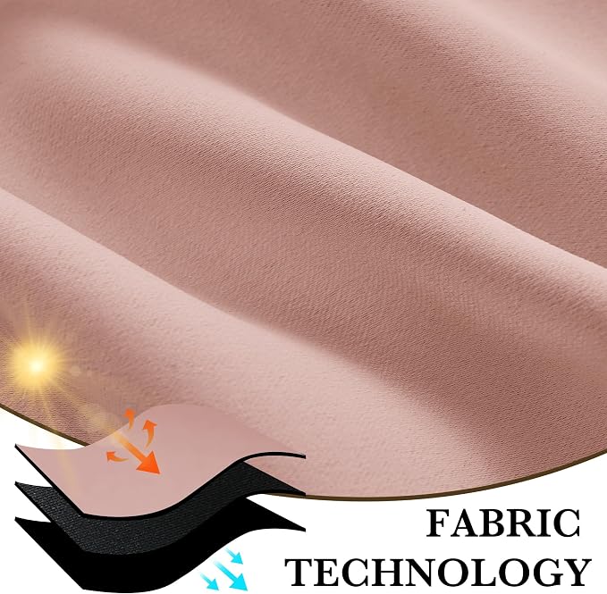 RYB HOME Bedroom Blackout Curtains 54 inches Long, 100% Blackout Thermal - Image 7