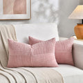 Fancy Homi 2 Packs Blush Pink Lumbar Decorative Throw Pillow Covers 16x28 Inch by Fancy+Homi