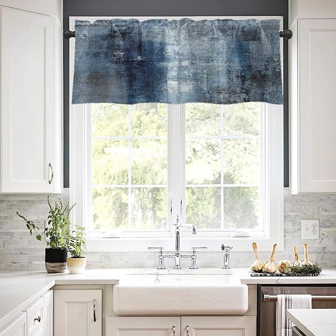 Emvency 4 Pack Valances Window Treatments, 52x12 Inch Rod Pocket Valances - Image 5