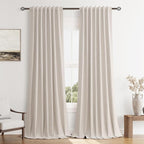 Guken 100% Blackout Curtains 90 Inch Length 2 Panels Set by Guken