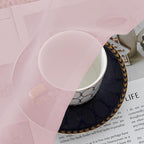 OVZME Blush Pink Sheer Curtains 36 inch Length 2 Panels Set, Light Filtering - Image 4