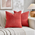 Fancy Homi 2 Packs Red Big Decorative Throw Pillow Covers 24x24 Inch - Image 6