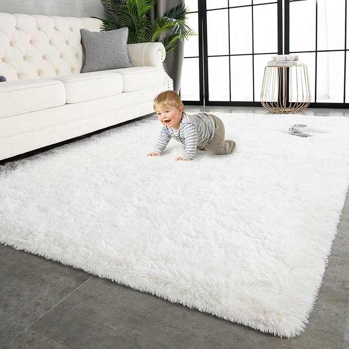 TWINNIS Super Soft Shaggy Rugs Fluffy Carpets 5x8 Feet, Indoor Modern Plush by TWINNIS