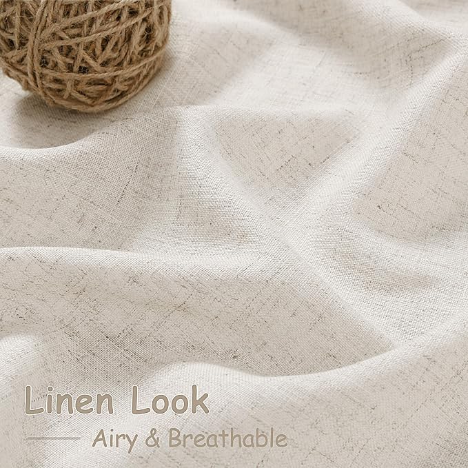 Nanspring Pearl White Linen Curtains - Image 4