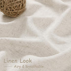 Nanspring Pearl White Linen Curtains 63 Inch Length - Image 4