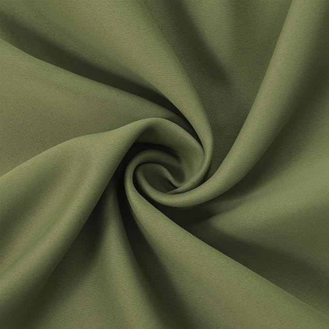 LEMOMO Olive Green Thermal Blackout Curtains/38 x 63 Inch/Set of 2 Panels Room - Image 5