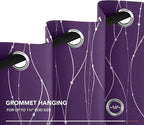 Deconovo Short Purple Curtains, 38 x 45 Inches Long, Thermal Insulated Panel - Image 7