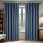 Deconovo Blackout Curtains, Thermal Insulated, W70 x L95 2 Panels, Back Tab by Deconovo