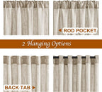NICETOWN Sheer Curtains 84 inches Long, Linen Textured Rod Pocket & Back Tab - Image 3