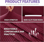 ZNSAYOTX Super Stretch Loveseat Covers, New Striped Love Seat Slipcover - Image 3