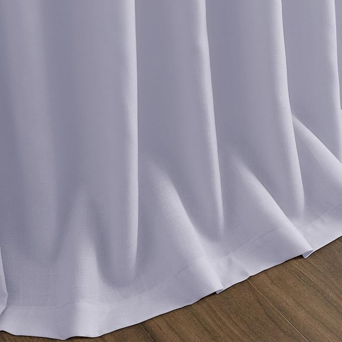 Nanspring Lavender Purple Linen Curtains 84 Inch Length 2 Panels Set - Image 9