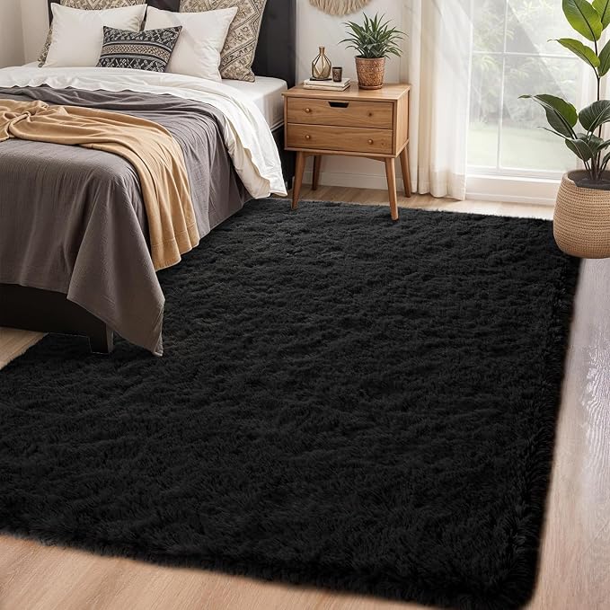 Chicrug Soft Area Rugs for Bedroom Living Room Plush Fluffy Rug 9x12 Feet - Image 4