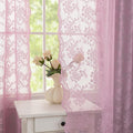 YJ YANJUN Vintage Lace Curtains 84 Inches Long-Victorian Floral Pattern Lalic by YJYANJUN