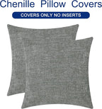 CaliTime Throw Pillow Covers Decorative 18 X 18 Inches Pack of 2 Cozy Chenille - Image 6